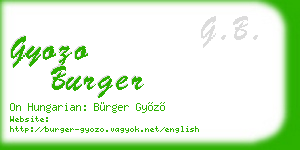 gyozo burger business card